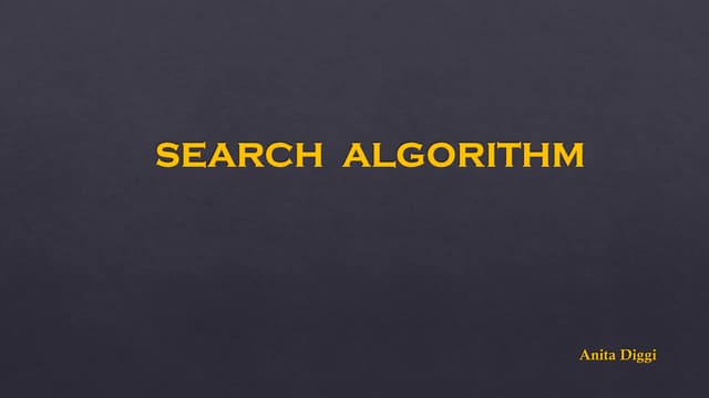 Searching Algorithm in AI(Artificial Intelligence)
