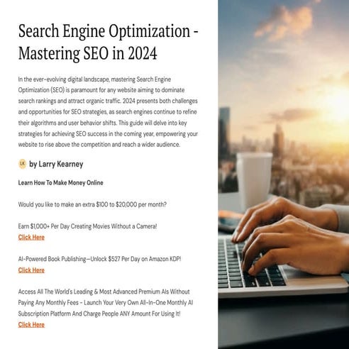 Mastering Search Engine Optimization A Comprehensive Guide