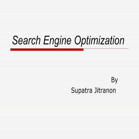 Search Engine Optimization Presentation