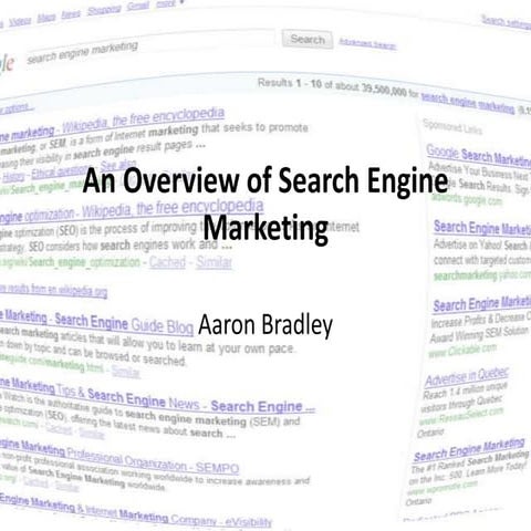 An Overview of Search Engine Marketing