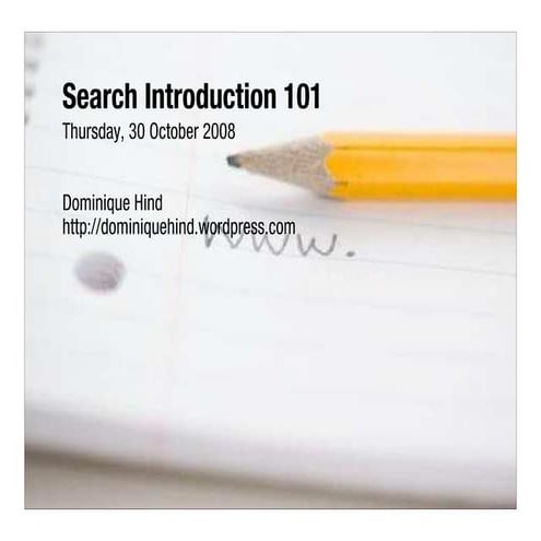 Search Marketing 101