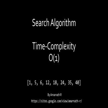 Search algorithm using Linear Regression Line | PPT
