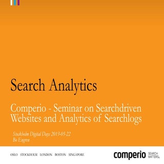 Search Analytics - Comperio