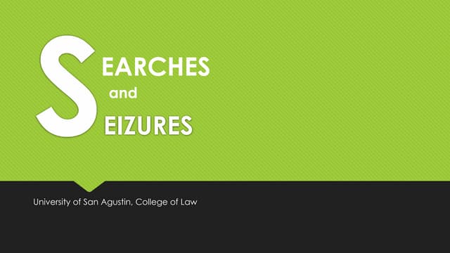 Search and Seizures.pptx Remedial Law in the Phils