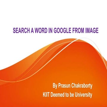 Search a word in google from image