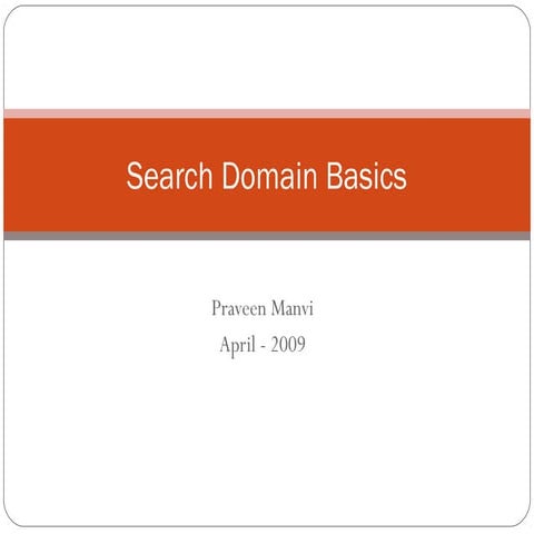 Search domain basics