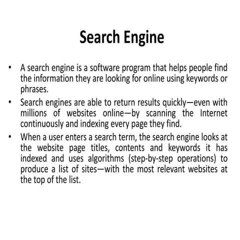 Understanding Search Engines: How They Work and Their Role in SEO | PDF