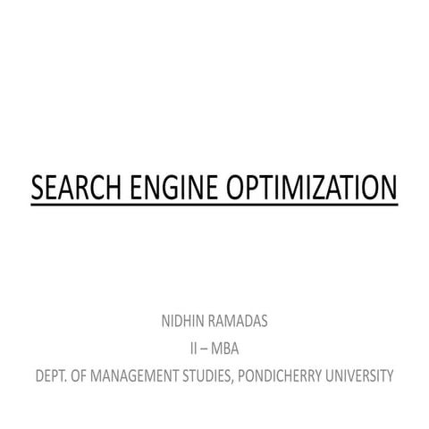 Search Engine Optimization