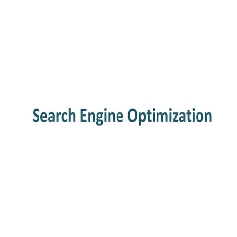 Search engine optimization