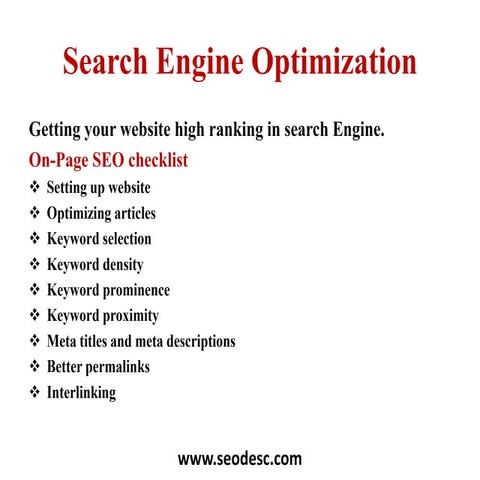 Search engine optimization