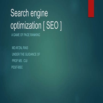 Search engine optimization