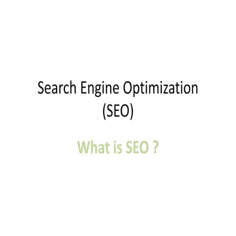 Search engine optimization