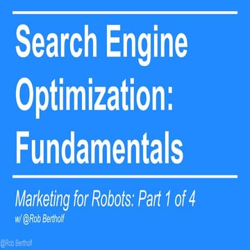 Search Engine Optimization Fundamentals