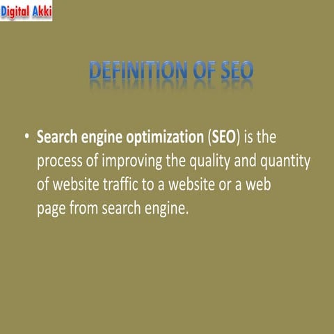 What is Search Engine optimization ?