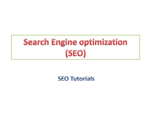 What Is SEO / Search Engine Optimization
