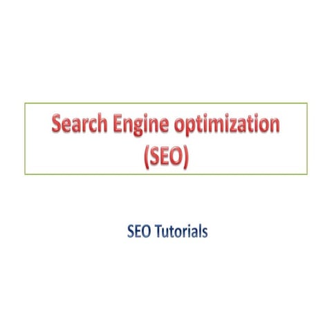 What Is SEO / Search Engine Optimization
