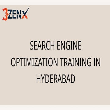 Search Engine Optimization (SEO) training institute in Hyderabad.