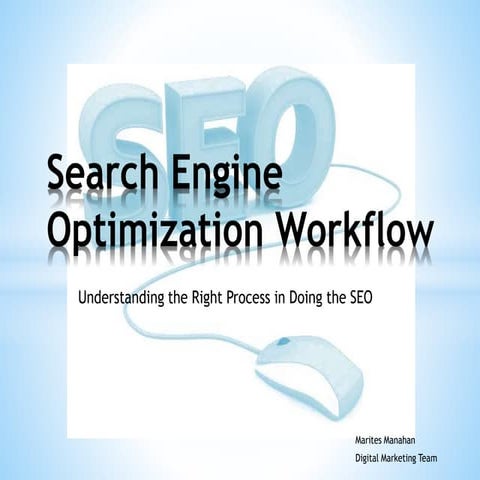 Search Engine Optimization Workflow