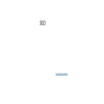 Search engine optimsation