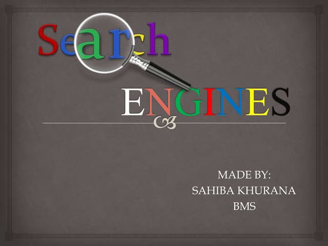 Search engines