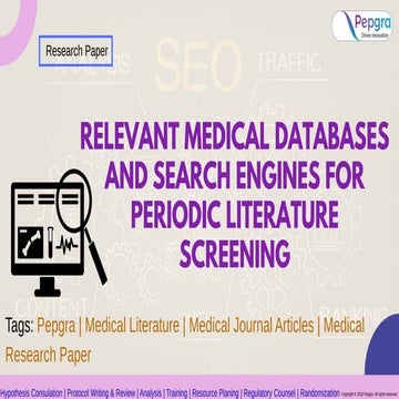 Relevant Medical Databases and Search Engines for Literature Screening