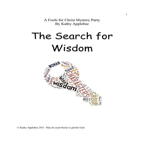 Search for Wisdom activity | PDF