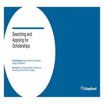 Searching and Applying for Scholarships for Parents | PPTX