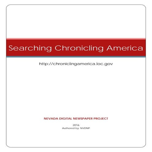 Searching Chronicling America