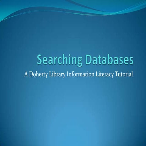Searching Databases