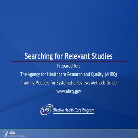 Searching for Relevant Studies