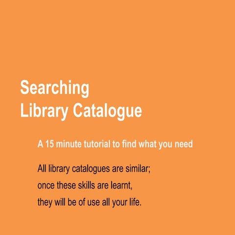 Searching Library Catalogue