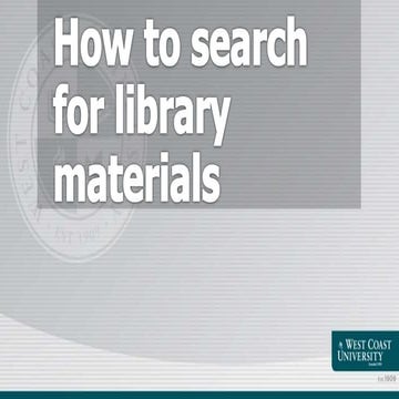 Searching library's catalog