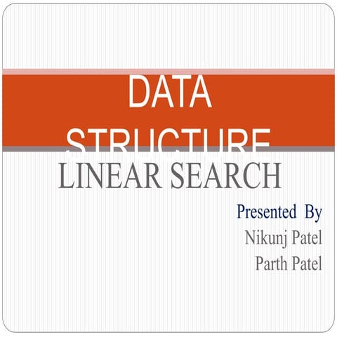 Searching linear & binary search | PPTX
