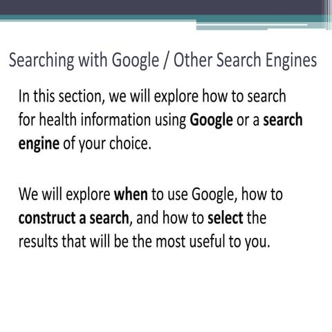 Searching with Google