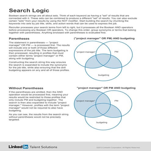 Searching Logic Tip Sheet