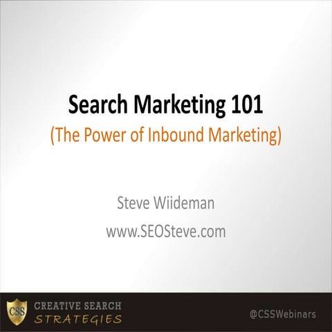 Search Marketing 101