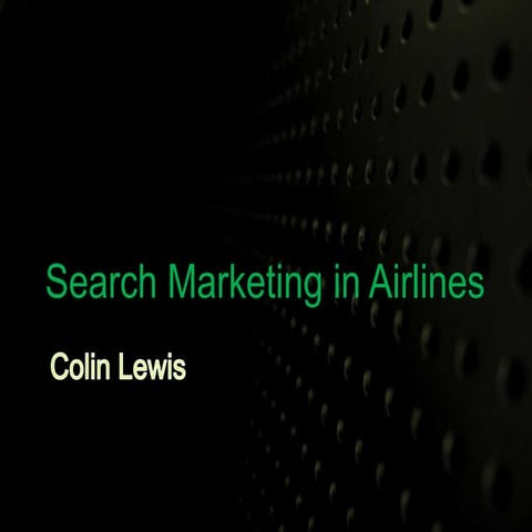 Search Marketing In Airlines