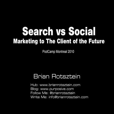 Search Marketing vs Social Media