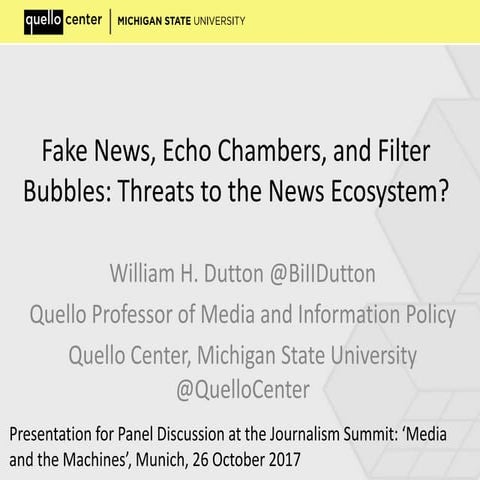 Internet, Search and Threats to News Ecosystem