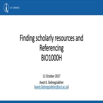 Searching & Referencing | PPTX