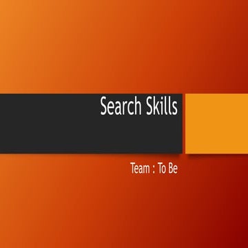 Search skills