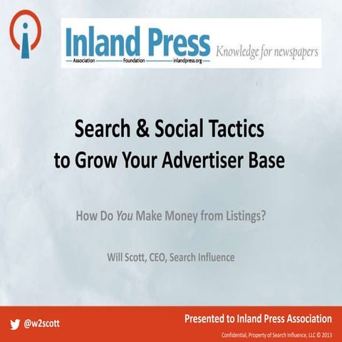 Search & Social Tactics to Grow Your Advertiser Base 