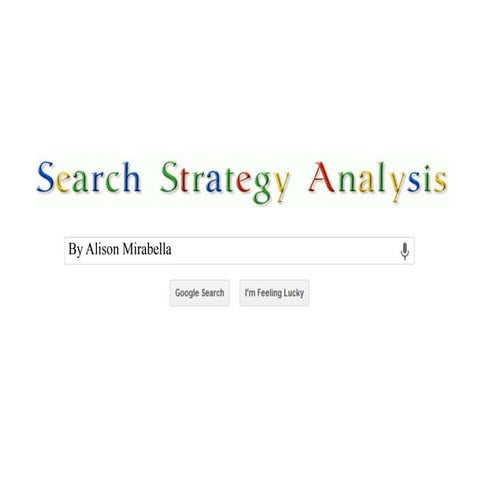 Search strategy analysis