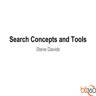 Search Concepts & Tools