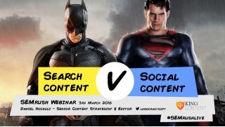 Search Content vs. Social Content