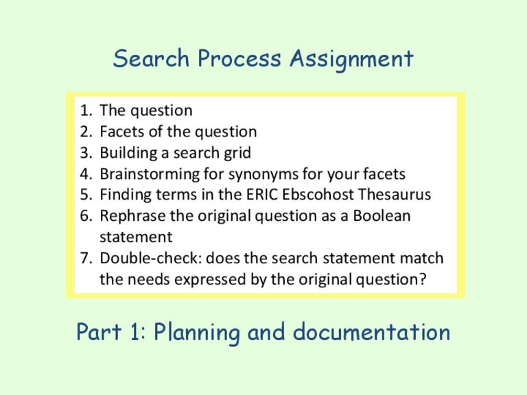Search worksheet 1