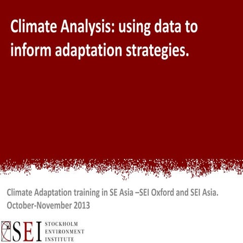 Training module on climate analysis (I) | PPTX