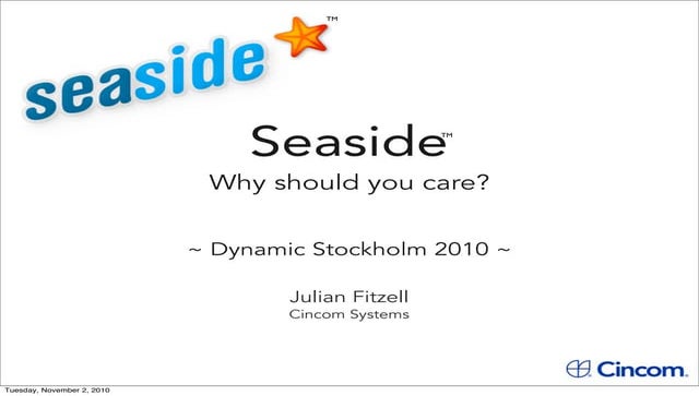 Seaside - Why should you care? (Dynamic Stockholm 2010)