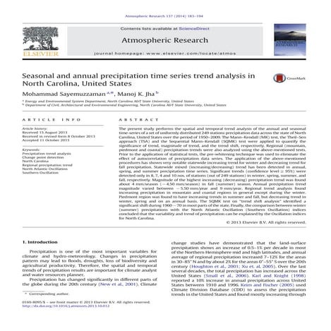 Seasonal and annual precipitation time series trend analysis in NC USA.pdf