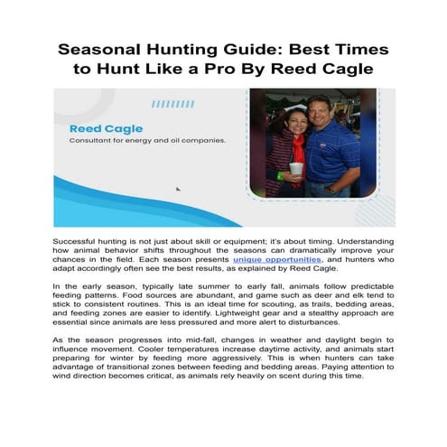 Beginners Bow Hunting | PPTX